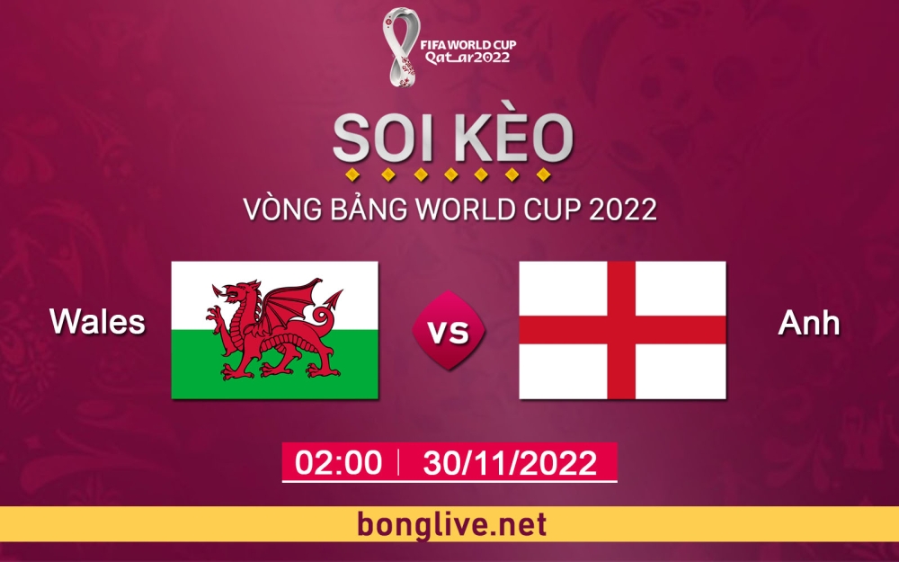 Phân tích, soi kèo thẻ vàng Wales vs Anh, 02h00 ngày 30/11/2022 - Bảng B World Cup 2022.