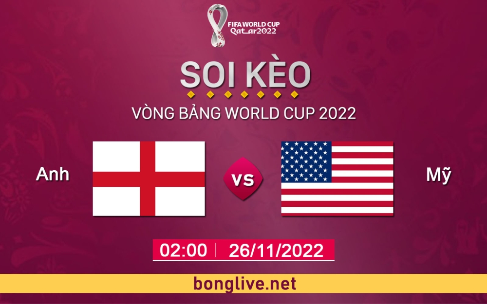 Nhận định, soi kèo thẻ vàng Anh vs Mỹ, 02h00 ngày 26/11/2022 - Bảng B World Cup 2022