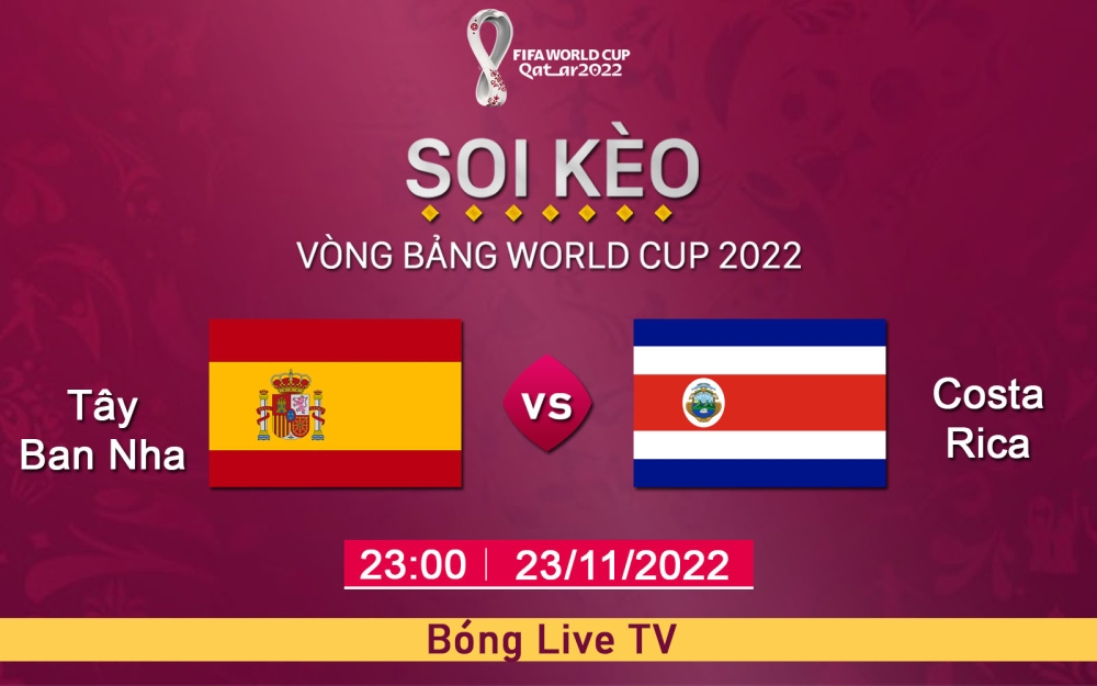 Nhận định, soi kèo thẻ vàng Tây Ban Nha vs Costa Rica, 17h00 ngày 27/11/2022 - Bảng E World Cup 2022