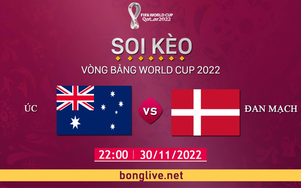 Nhận định, soi kèo thẻ vàng Úc vs Đan Mạch, 22h00 ngày 30/11/2022 - Bảng D World Cup 2022