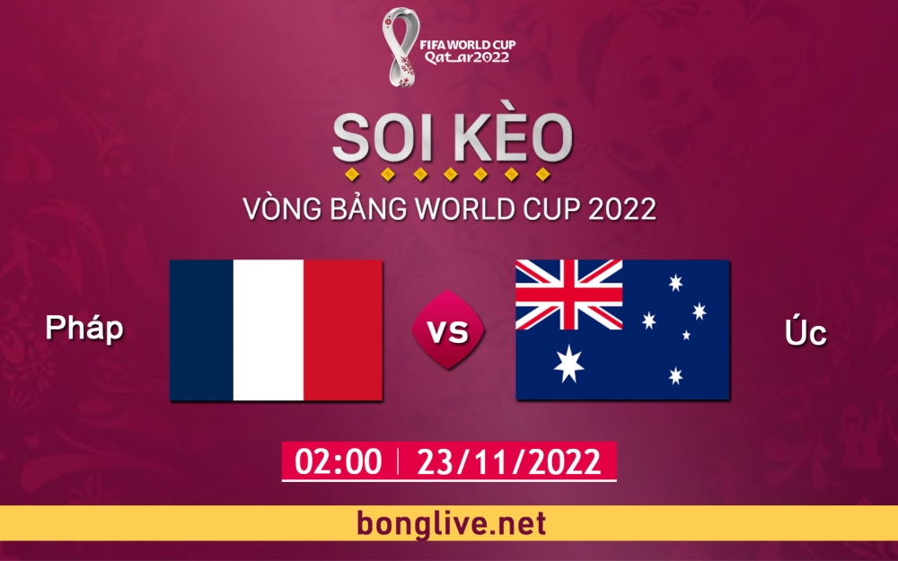 Nhận định, soi kèo Pháp vs Úc, 02h00 ngày 23/11 - Bảng D World Cup Qatar 2022