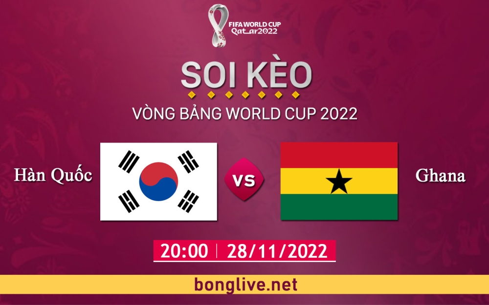 Phân tích, soi kèo tài xỉu thẻ vàng Hàn Quốc vs Ghana, 2h00 ngày 29/11/2022, Bảng H World Cup 2022