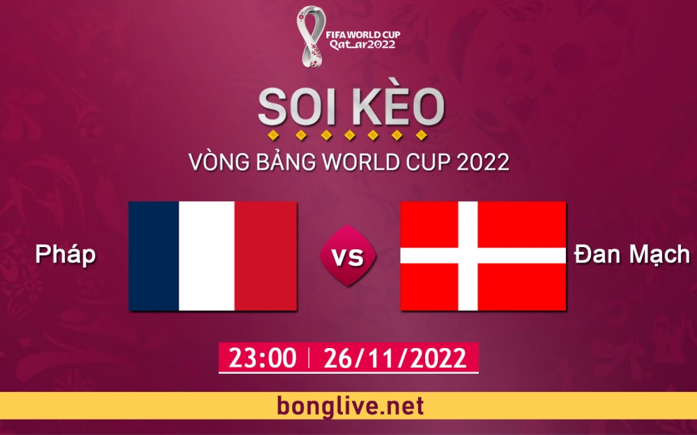 Nhận định, soi kèo Pháp vs Đan Mạch, 23h00 ngày 26/11 - Bảng D World Cup Qatar 2022