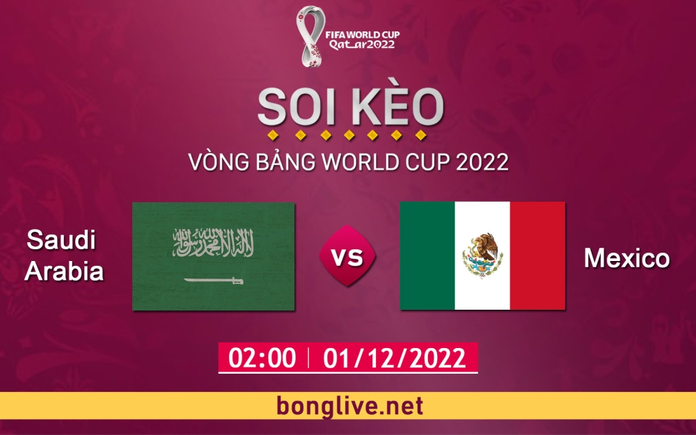 Nhận định, soi kèo Saudi Arabia vs Mexico, 02h00 ngày 01/12 - Bảng C World Cup Qatar 2022