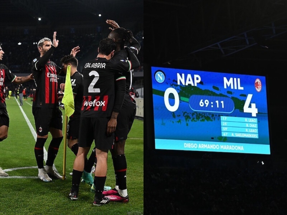 Napoli 0-4 Milan – Rossoneri vùi dập đội nhất bảng
