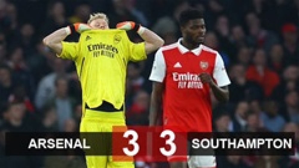 Kết quả Arsenal 3-3 Southampton: Cửa vô địch ngày càng khó