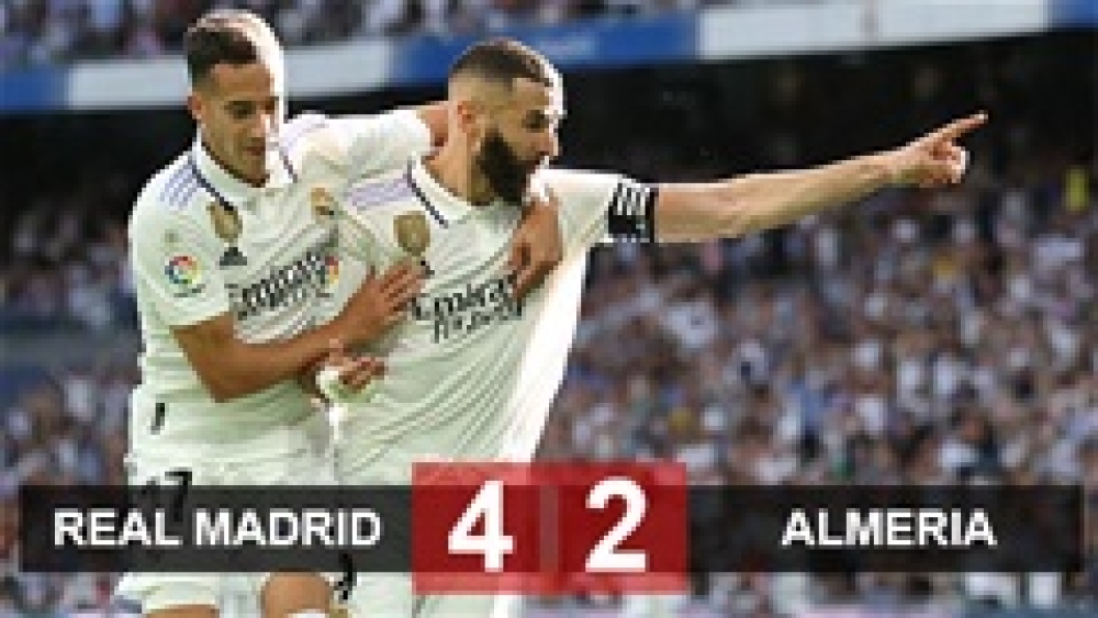 Kết quả Real Madrid 4-2 Almeria: Show diễn của Benzema