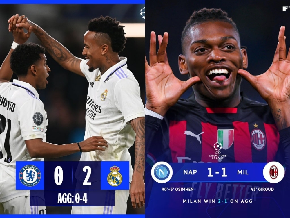 Kết quả Champions League – Milan và Madrid vào bán kết