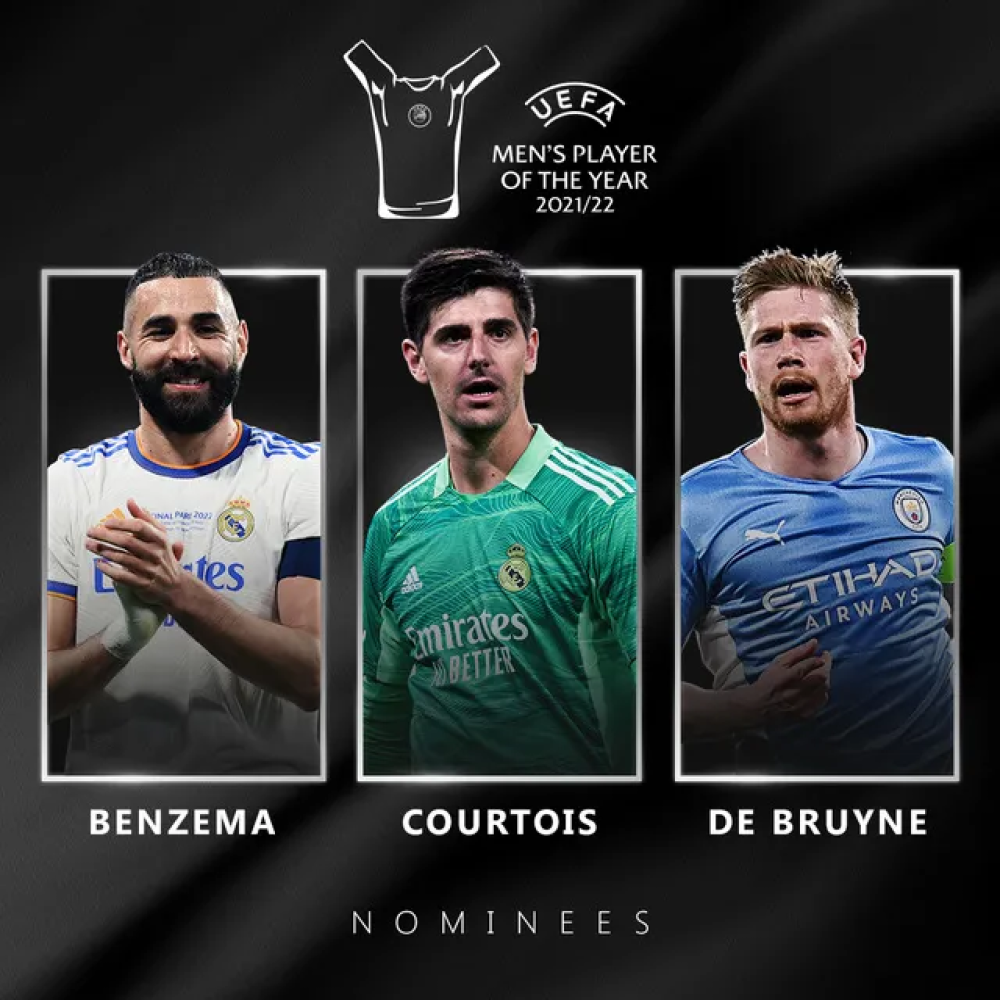 UEFA công bố Top 3 đề cử Cầu thủ xuất sắc nhất châu Âu 2021/22
