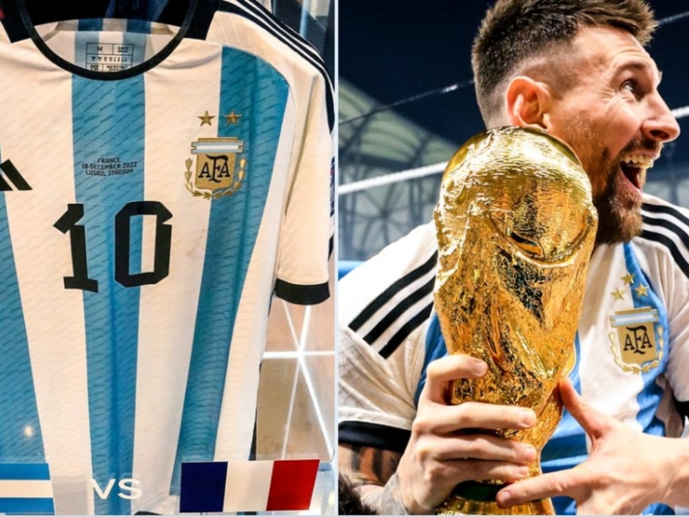 Áo đấu World Cup 2022 của Lionel Messi được bán với giá 6,1 triệu bảng