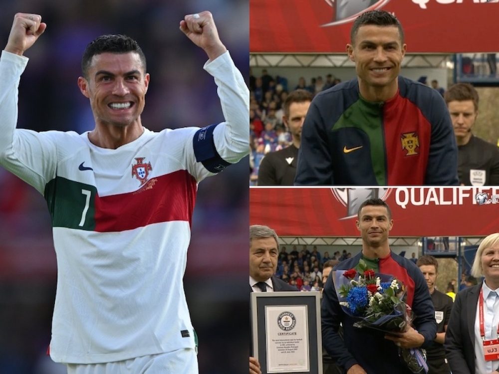 Cristiano Ronaldo lập kỷ lục Guinness, cán mốc 200 trận