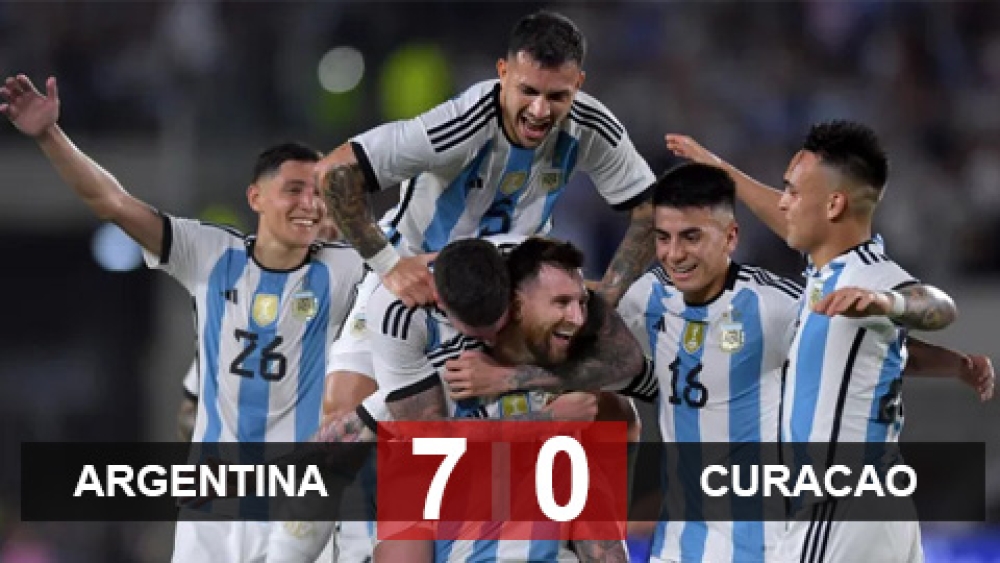 Kết quả Argentina 7-0 Curacao: Messi tỏa sáng trong ngày đặc biệt