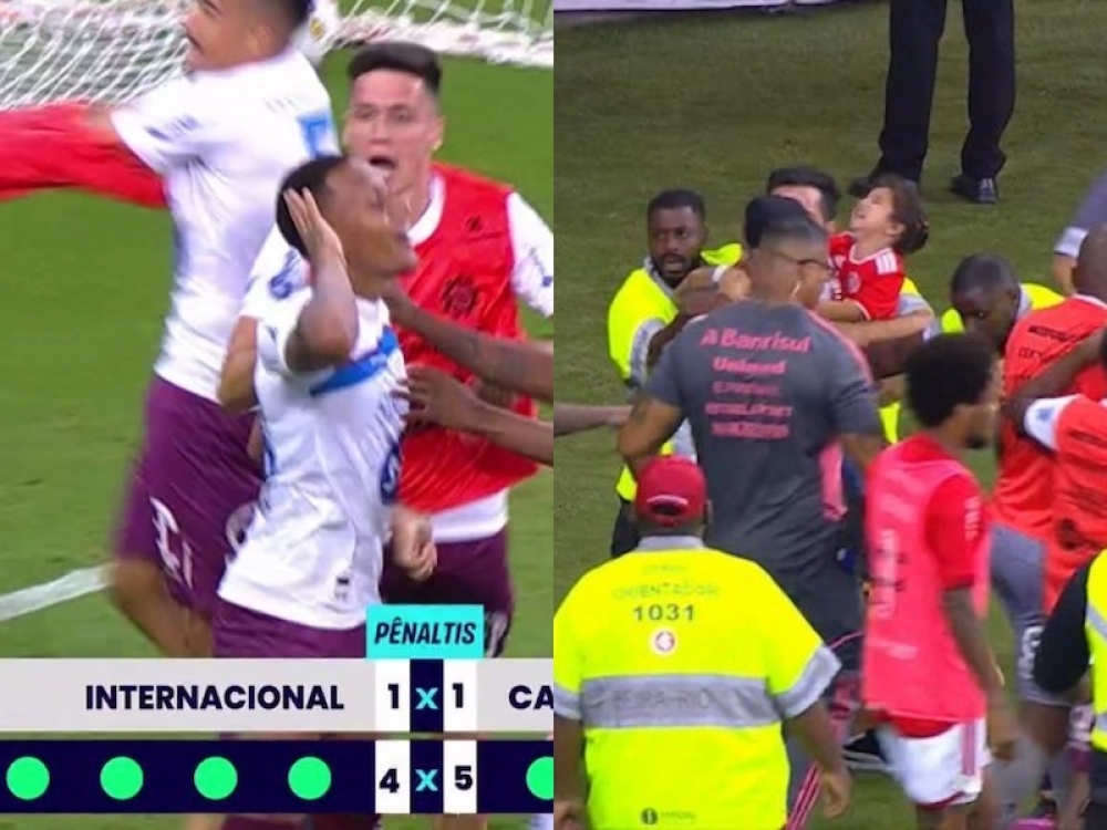 Cầu thủ Caxias ẩu đả sau khi bắt chước màn ăn mừng của Messi