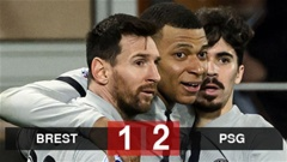 Kết quả Brest 1-2 PSG: Messi và Mbappe tìm thấy nhau, PSG ra về với 3 điểm phút 90+1