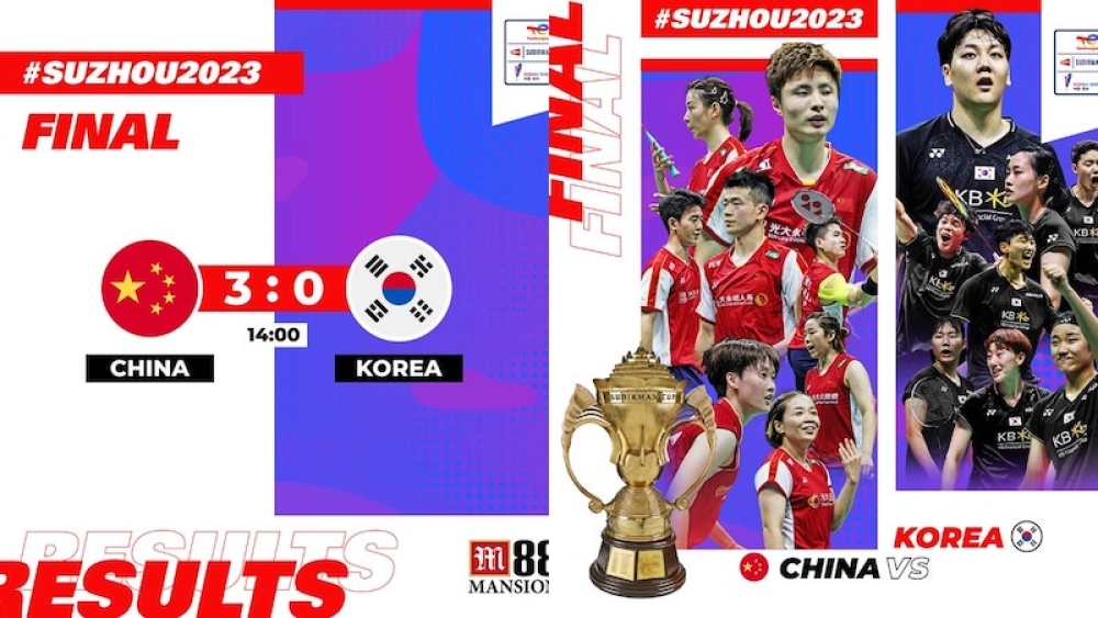 BWF Sudirman Cup 2023 kết quả trận chung kết – Trung Quốc thành công bảo vệ danh hiệu vô địch thứ 13